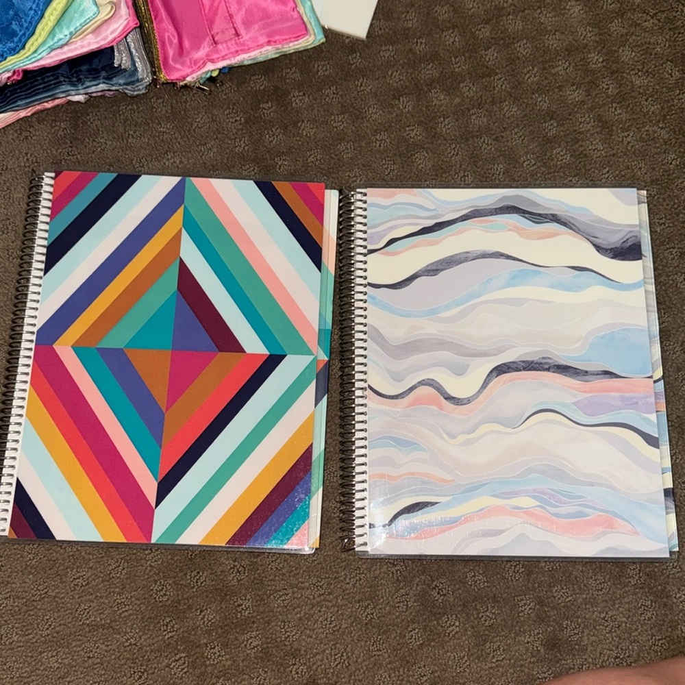2 Erin Condren 3-Subject Notebooks - lined, graph, and dot paper